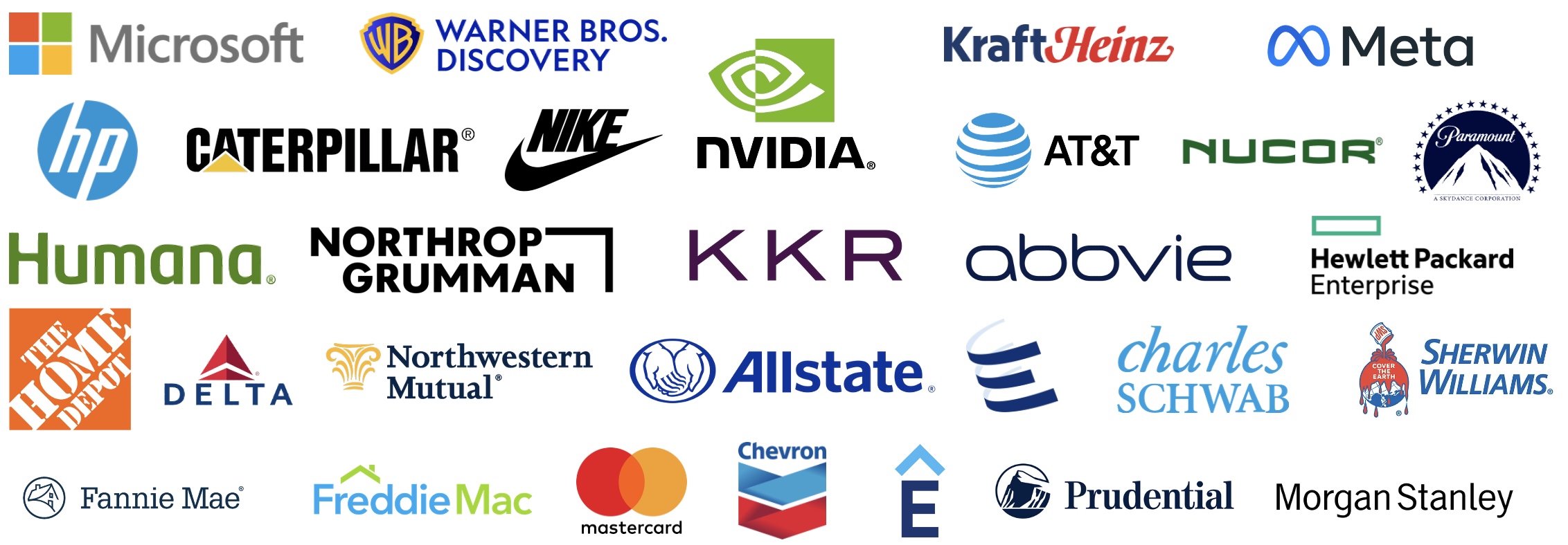 A collage of various corporate logos, including Microsoft, Nike, AT&T, Meta, and others—spotlighting leading brands where CHROs play a key role in shaping workplace culture and strategy.